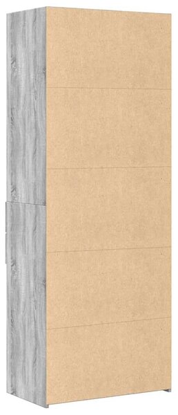 VidaXL szürke sonoma színű szerelt fa magasszekrény 70 x 42,5 x 185 cm