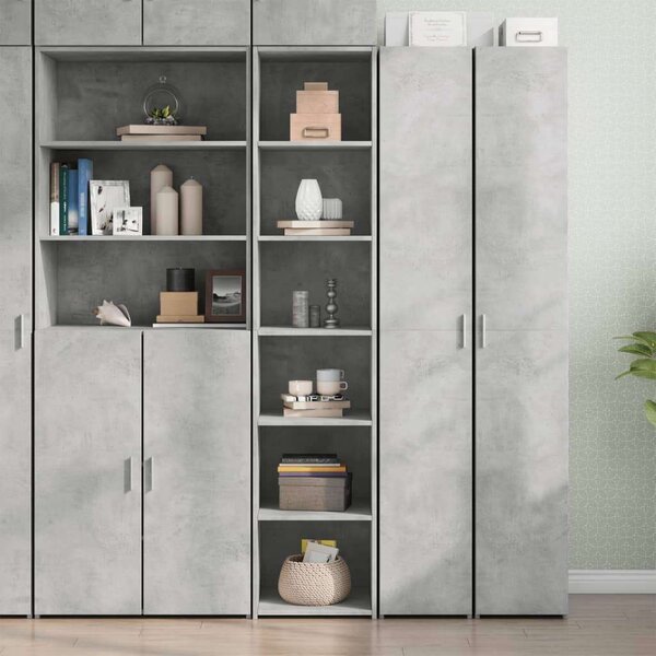 VidaXL betonszürke szerelt fa magasszekrény 40 x 41 x 185 cm
