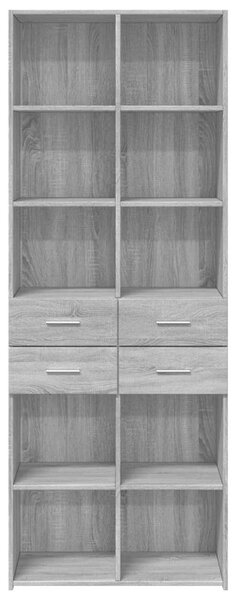 VidaXL szürke sonoma színű szerelt fa magasszekrény 70 x 42,5 x 185 cm