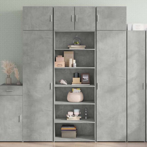 VidaXL betonszürke szerelt fa magasszekrény 70 x 41 x 185 cm