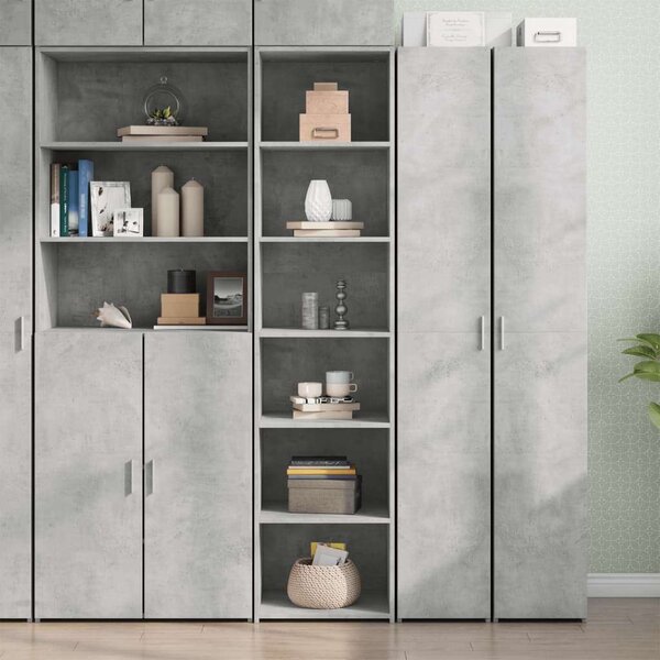 VidaXL betonszürke szerelt fa magasszekrény 45 x 41 x 185
