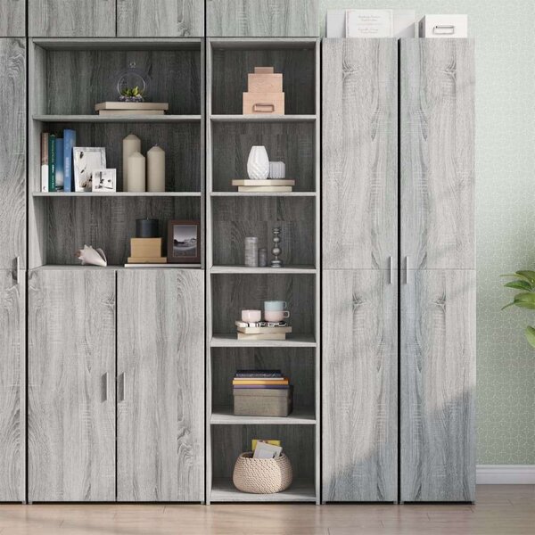 VidaXL szürke sonoma színű szerelt fa magasszekrény 45 x 41 x 185