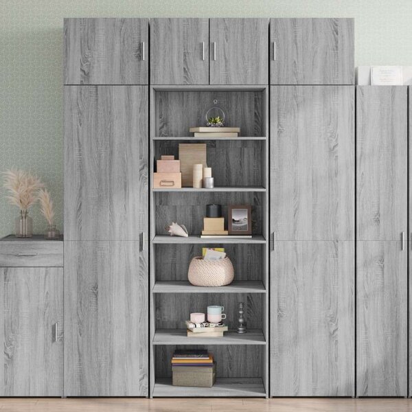 VidaXL szürke sonoma színű szerelt fa magasszekrény 70 x 41 x 185 cm