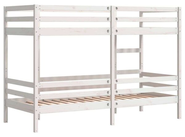 VidaXL fehér tömör fenyőfa emeletes ágy 80 x 200 cm