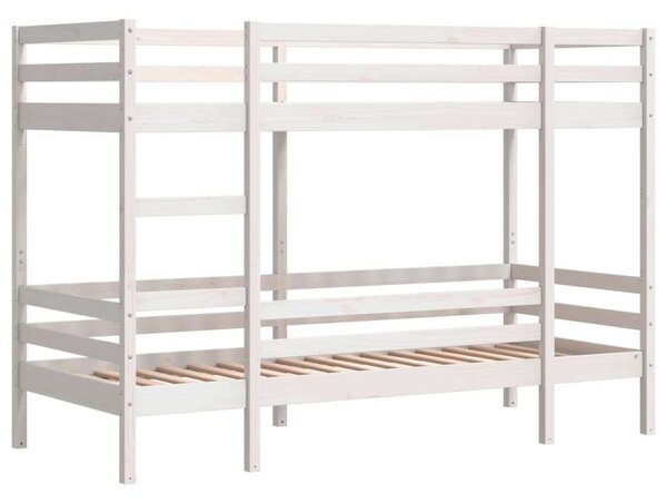 VidaXL fehér tömör fenyőfa emeletes ágy 80 x 200 cm