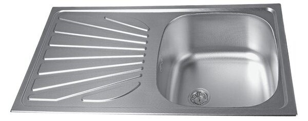 Luna Flex 1D 90 Inox Mosogató és Gamma Alfa Konyhai Csaptelep Szett