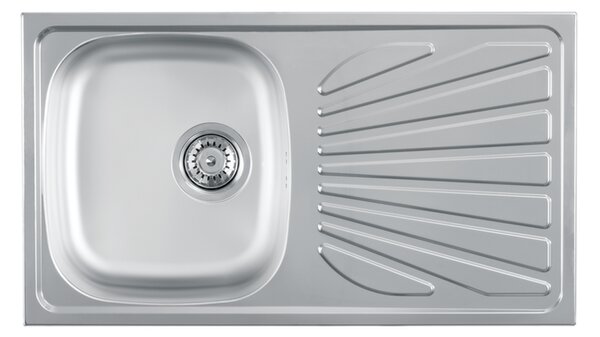 Luna Flex 1D 90 Inox Mosogató és Gamma Alfa Konyhai Csaptelep Szett