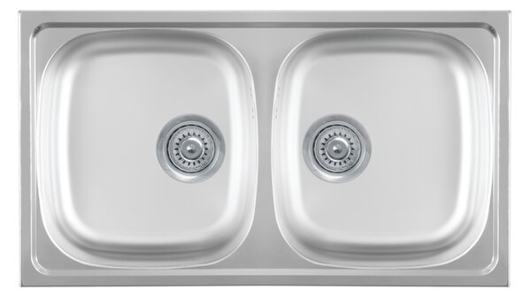 Luna Flex 2D 90 Kétmedencés Inox Mosogató és Gamma Alfa Konyhai Csaptelep Szett