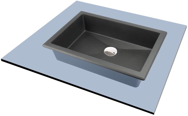 Deante Correo, gránit mosogató 500x350x140 mm, antracit metál, DEA-CQR_TU5U