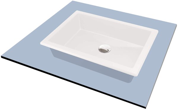 Deante Correo, gránit mosogató 500x350x140 mm, fehér matt, DEA-CQR_AU5U
