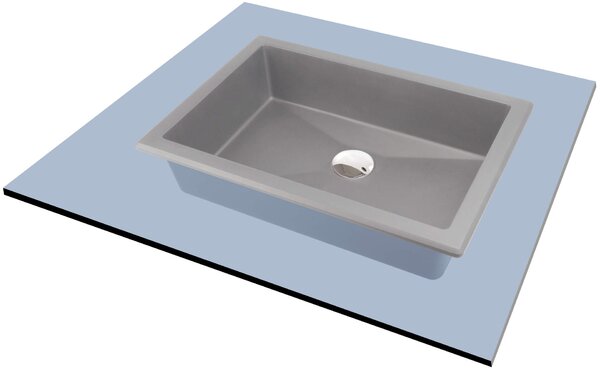 Deante Correo, gránit mosogató 500x350x140 mm, szürke metál, DEA-CQR_SU5U