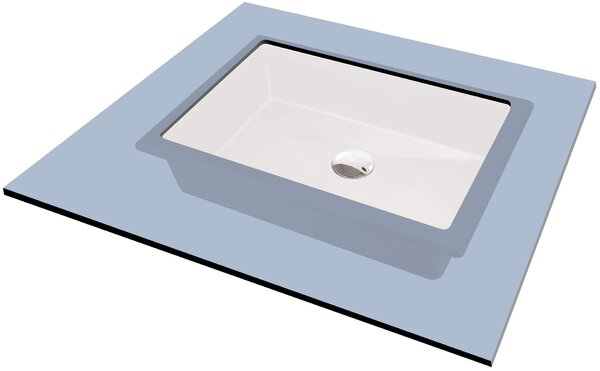 Deante Correo, gránit mosogató 500x350x140 mm, fehér matt, DEA-CQR_AU5U