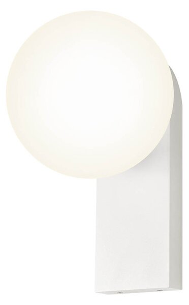 Opale fehér fali lámpa, IP44, 9,5W, 2700K melegfényű LED