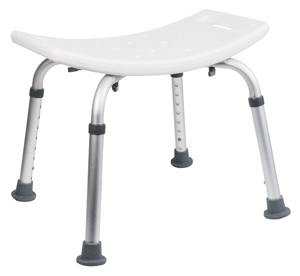 BISK Erga Handicap PRO, téglalap alakú zuhanyszék 495x450x560 mm, fehér, ERG-06218