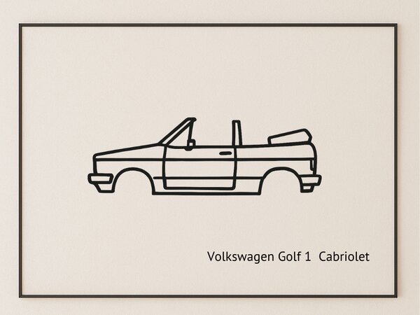 VW Golf 1 Cabrio faldekoráció