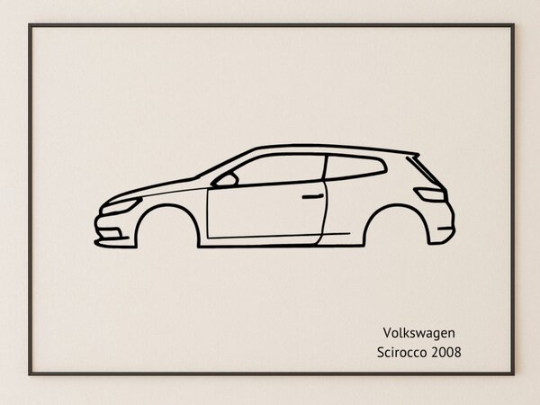 VW Scirocco faldekoráció