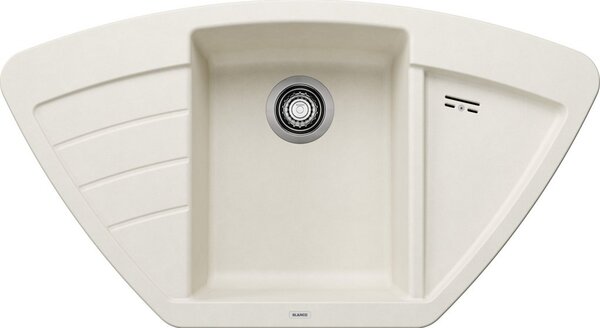 Blanco Zia 9 E, szilgránit mosogató 930x510x180 mm, 1 kamrás, fehér puha, BLA-527212