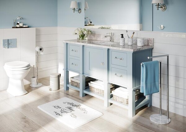 BISK Erga Bianco, álló WC kefe, fehér, ERG-07574