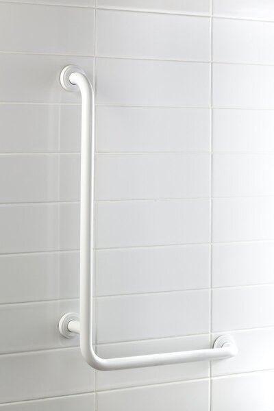 BISK Erga HANDICAP "PRO", L alakú fogantyú, 550x550 mm, 25mm, fehér, ERG-04784