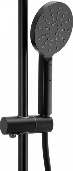 Erga Dubai, zuhanyszett csapteleppel és fejzuhannyal 23 cm, matt fekete, ERG-YKA-BP.DUBAJ23-BLK
