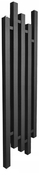 Regnis sertés, fűtőelem 320x1400mm, egylyukú bal alsó csatlakozással 50mm, 710W, fekete, matt, SERTÉS 140/30/LD50/FEKETE