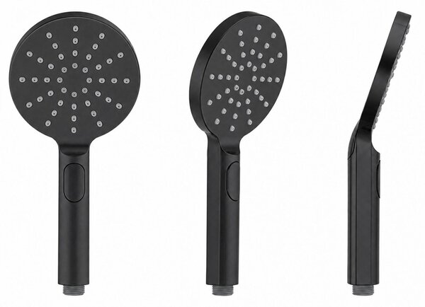 Erga Dubai, zuhanyszett csapteleppel és fejzuhannyal 23 cm, matt fekete, ERG-YKA-BP.DUBAJ23-BLK