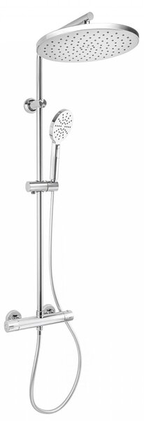 Erga Dubai, zuhanyszett termosztátos keverőcsappal és 30 cm-es fejzuhannyal, króm, ERG-YKA-BP.DUBAJ-THERM-30-CHR