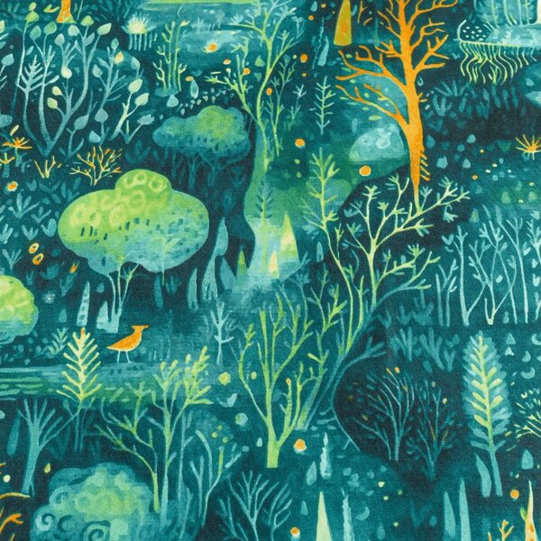 Mikroszálas lepedő 140x240 cm és párnahuzat 50x70 cm NEON FOREST, színes