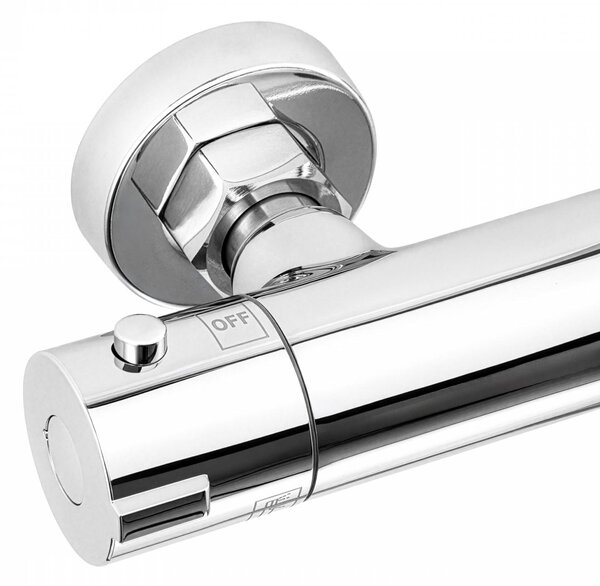 Erga Dubai, zuhanyszett termosztátos keverőcsappal és 30 cm-es fejzuhannyal, króm, ERG-YKA-BP.DUBAJ-THERM-30-CHR