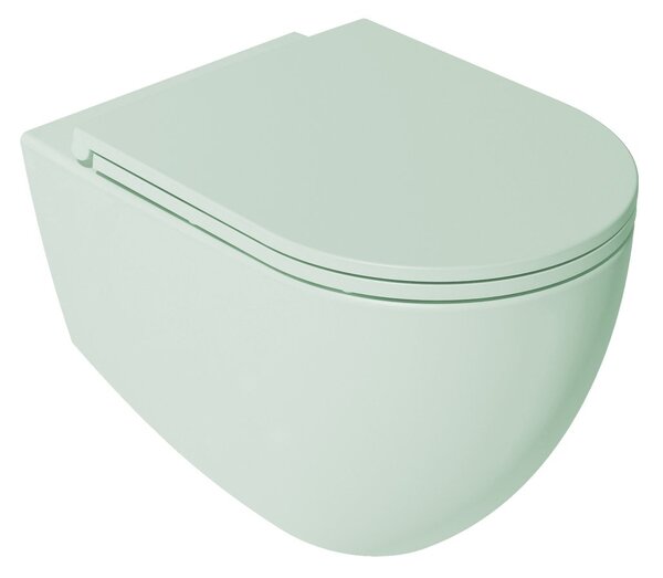 Sapho, INFINITY WC-ülés SLIM, Easy Take, Soft Close, világoszöld matt, 40KF0542I-S