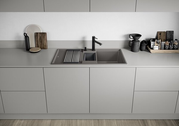 Blanco Adira 6 S, szilgránit mosogató 1000x500x200 mm, 1,5-kamrás, tartufo, BLA-527607