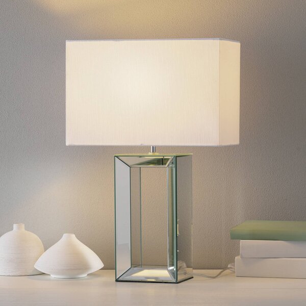Searchlight Asztali lámpa Reflections 58 cm, Tiszta / átlátszó, Nappali / Étkező, Üveg, Modern