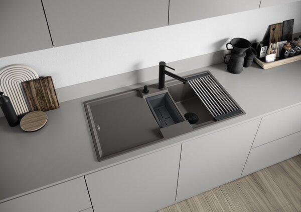 Blanco Adira 6 S, szilgránit mosogató 1000x500x200 mm, 1,5-kamrás, tartufo, BLA-527607