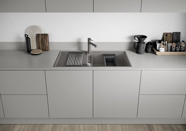 Blanco Adira XL 6 S, szilgránit mosogató 1000x500x200 mm, 1 kamrás, tartufo, BLA-527623