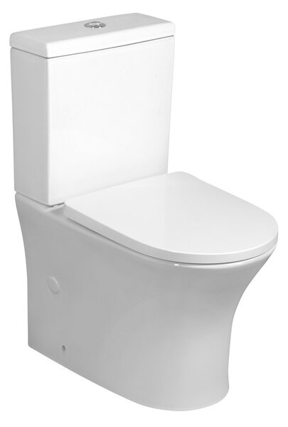 Bruckner Bruckner, LEON RIMLESS tál kombi WC-hez, alsó/hátsó hulladék, fehér, 201.421.4