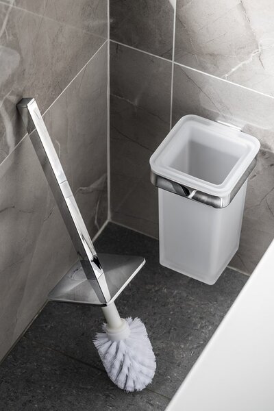 Gedy Gedy, SAMOA WC kefe akasztó, tejüveg, króm, A83313