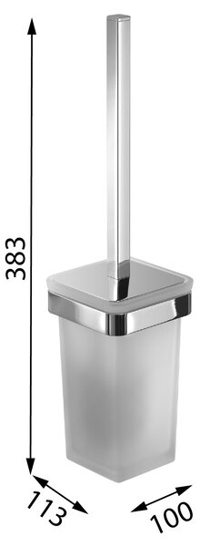 Gedy Gedy, SAMOA WC kefe akasztó, tejüveg, króm, A83313