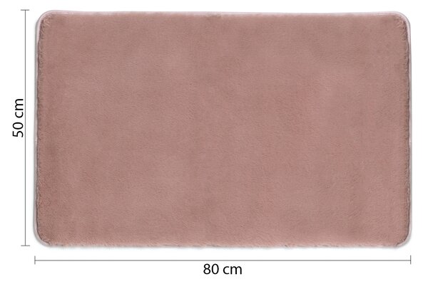 Gedy Gedy, FUZZY fürdőszobaszőnyeg, 50x80cm, 100% poliészter, csúszásgátló, rózsaszín, 96FY508010