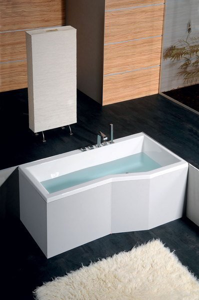 Polysan Polysan, VERSYS L aszimmetrikus kád 160x84x70x47cm, fehér, 14611