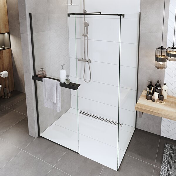 Mereo Mereo, Polc WI-hez, hossz 120 cm, fekete ALU, MER-CK10620PB
