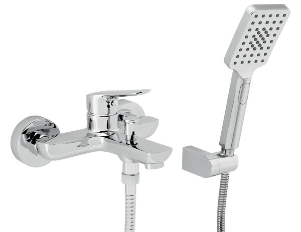 Novaservis Metalia 54, kád csaptelep pontos zuhanykészlettel 150 mm, króm, 54020-0