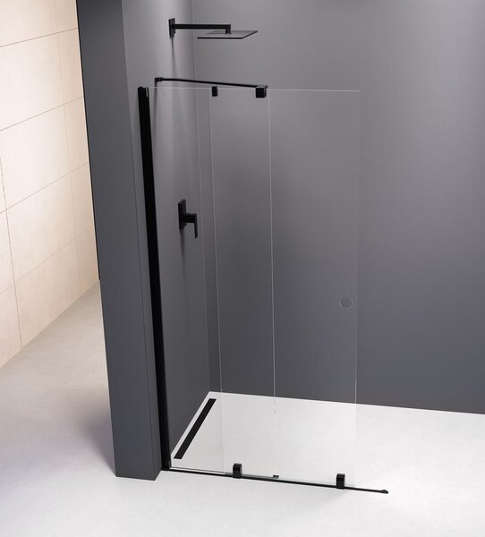 Polysan Polysan, MODULÁRIS ZUHANYVÁV 1000 mm-es csúszdákkal, fekete, MS5-100B