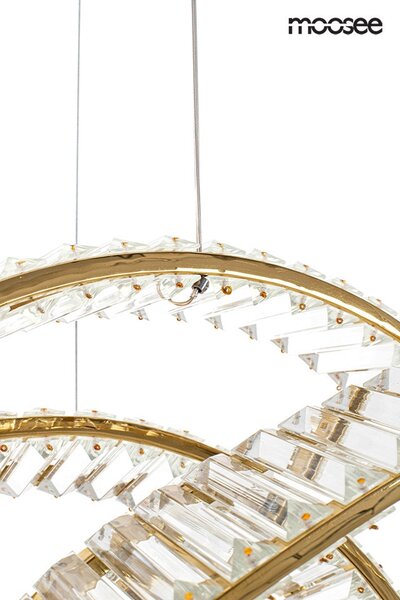 Moosee Wave 120 Kristályos Arany LED Függőlámpa