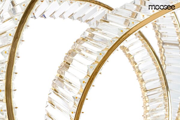 Moosee Wave 120 Kristályos Arany LED Függőlámpa
