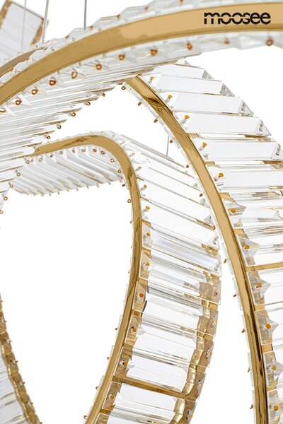 Moosee Wave 120 Kristályos Arany LED Függőlámpa