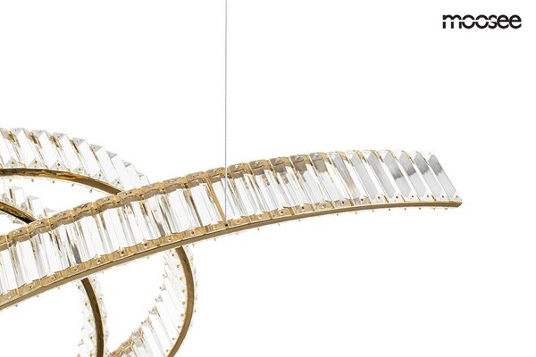 Moosee Wave 120 Kristályos Arany LED Függőlámpa