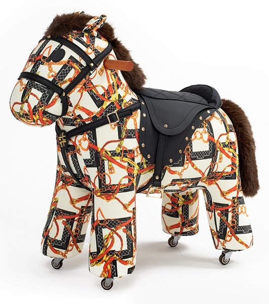 King Home Hobby Horse Pony Gyerekfotel Lovas Mintás