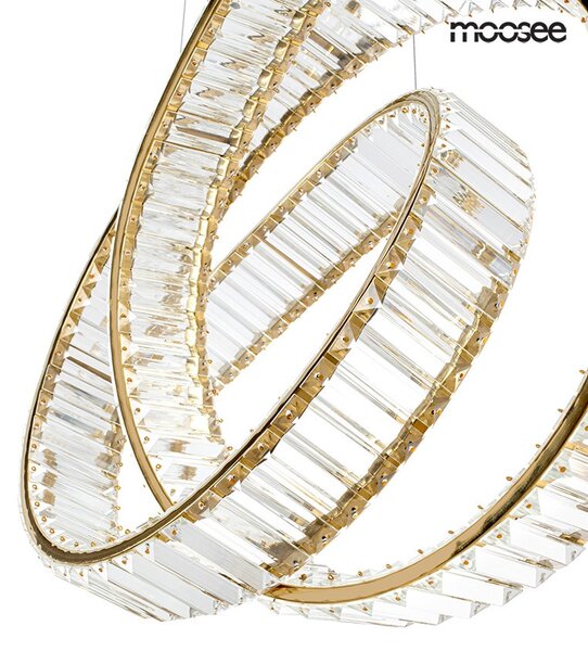 Moosee Wave 120 Kristályos Arany LED Függőlámpa