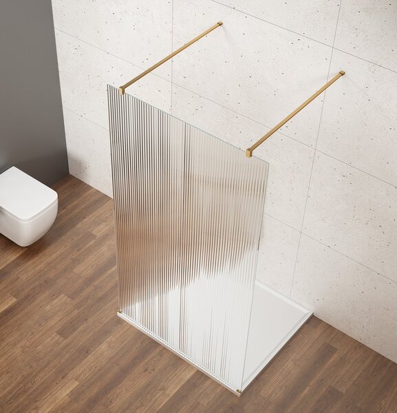 Gelco Gelco, VARIO GOLD MATT egyrészes zuhanyparaván a térhez, nordic üveg, 700 mm, GX1570-09