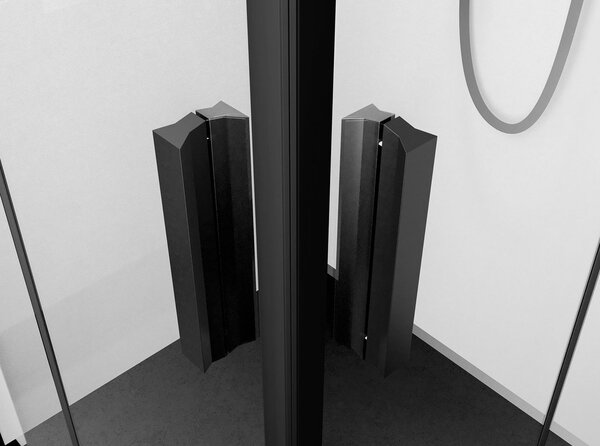 Polysan Polysan, ZOOM BLACK négyzet alakú zuhanyparaván 700x700mm, sarokbemenet, ZL4715BL-02